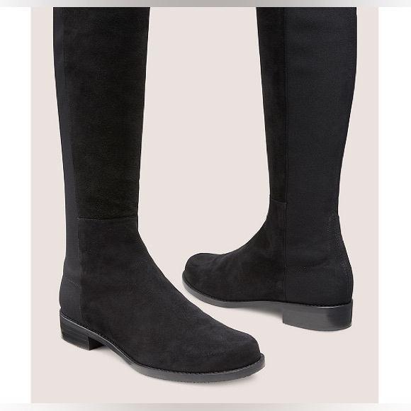 Stuart Weitzman Shoes - Stuart Weitzman 5050 Boot in Suede black over the knee made in Spain